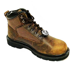 Skechers Work Relaxed Fit: Makanix - Mennot Steel Toe Boots - Brown