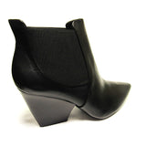 Pour La Victoire Allena Black LeatherÂ Pointed Ankle Boot