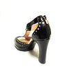 Robert Clergerie Women's Black Leather Platform Pong Sandals