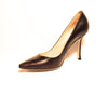 Sergio Rossi Women's Brown Pointed Toe Leather Stiletto Pumps
